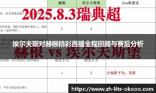 埃尔夫斯对赫根精彩直播全程回顾与赛后分析